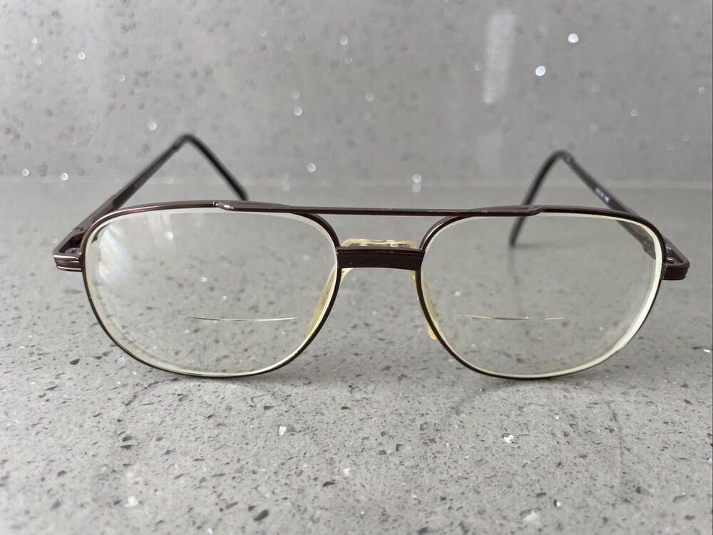 MODERN OPTICAL KEVIN Brown METAL AVIATOR STYLE EYEGLASSES 56-18-140 FRAMES ONLY